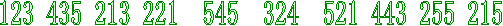  123 435 213 221  545  324  521 443 255 215